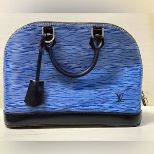 Louis Vuitton Denim Blue Epi Alma PM